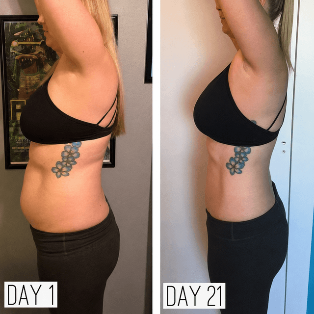 Day 1 vs Day 21 transformation results